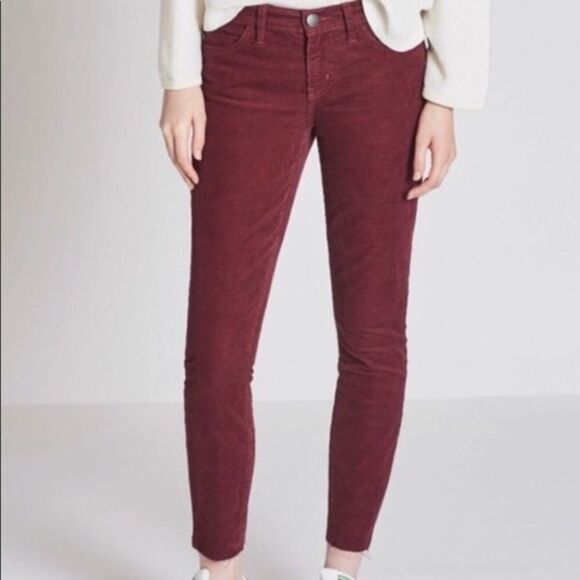 Current/Elliott stiletto cropped corduroy pants - Picture 1 of 6